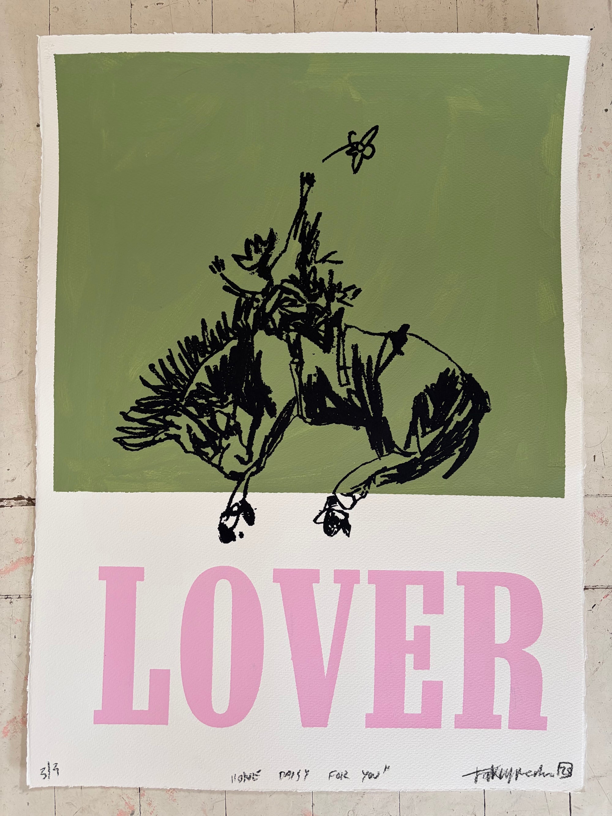 " One daisy for you " green